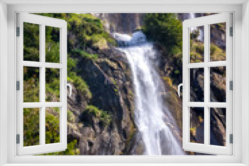 Fototapeta Naklejka Na Ścianę Okno 3D - AcquaFraggia waterfalls in Borgonuovo - Valchiavenna, Italy