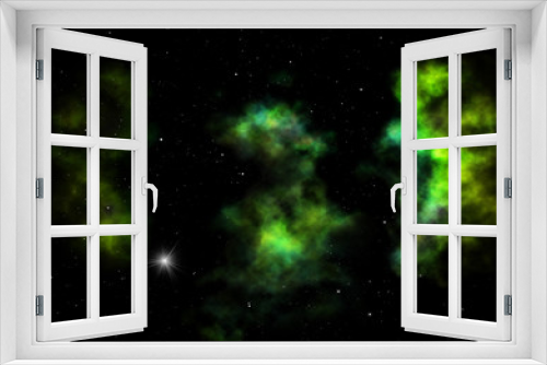 Fototapeta Naklejka Na Ścianę Okno 3D - Star field in space and a nebulae. 3D rendering