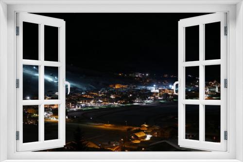 Fototapeta Naklejka Na Ścianę Okno 3D - Livigno popular sky resort in Italy by night