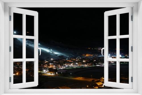 Fototapeta Naklejka Na Ścianę Okno 3D - Livigno popular sky resort in Italy by night