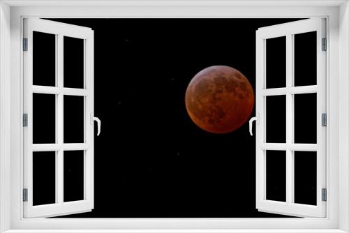 Fototapeta Naklejka Na Ścianę Okno 3D - super wolf blood moon
