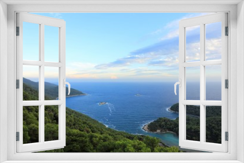 Fototapeta Naklejka Na Ścianę Okno 3D - stunning panoramic view from the Monteokuc viewpoint on Mljet Island in Croatia