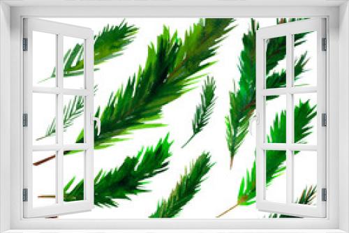 Fototapeta Naklejka Na Ścianę Okno 3D - Watercolor drawing branches of spruce, pine, isolated object
