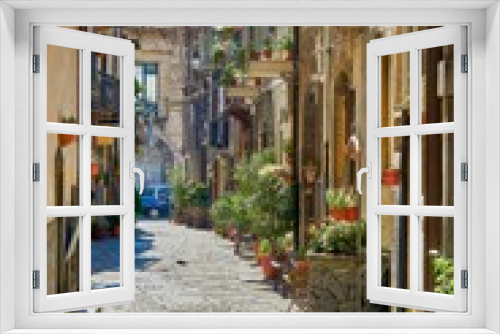 Fototapeta Naklejka Na Ścianę Okno 3D - per le vie dei borghi siciliani, Randazzo