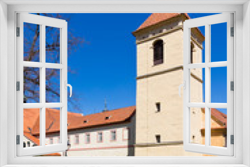 Fototapeta Naklejka Na Ścianę Okno 3D - Three cloisters, Cesky Krumlov town (UNESCO), South Bohemia, Czech republic, Europe