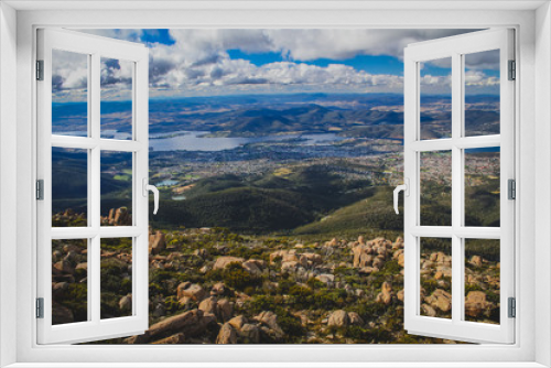 Fototapeta Naklejka Na Ścianę Okno 3D - View from Mount Wellington.