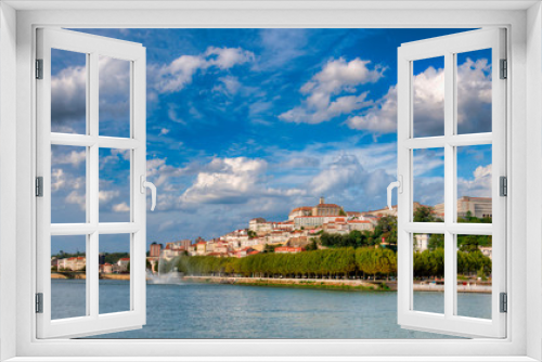 Fototapeta Naklejka Na Ścianę Okno 3D - Vue du Mondego et de la ville de Coimbra, Portugal