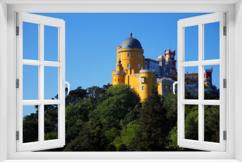 Fototapeta Naklejka Na Ścianę Okno 3D - Fairytale colored Palácio Nacional da Pena of Sintra in Portugal