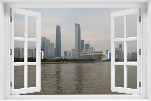 Fototapeta Naklejka Na Ścianę Okno 3D - The business district of Pearl River in Guangzhou, China