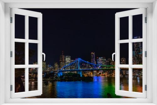 Fototapeta Naklejka Na Ścianę Okno 3D - Story Bridge at night