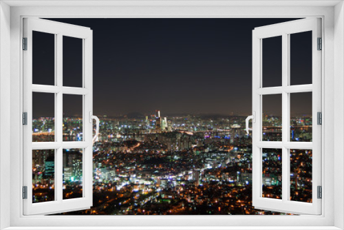 Fototapeta Naklejka Na Ścianę Okno 3D - Downtown cityscape of Seoul in South Korea