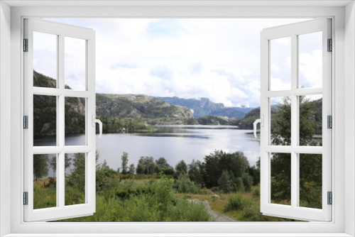 Fototapeta Naklejka Na Ścianę Okno 3D - Revsvatnet near Preikestolen, Norway