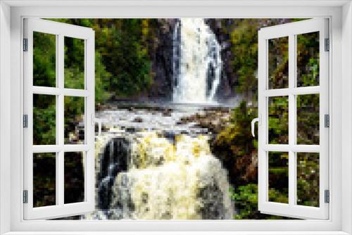 Fototapeta Naklejka Na Ścianę Okno 3D - Big waterfall in Hommelvik near Trondheim. Norway