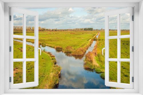 Fototapeta Naklejka Na Ścianę Okno 3D - View over the Noordwaard polder