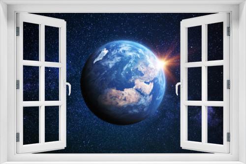 Fototapeta Naklejka Na Ścianę Okno 3D - earth in space