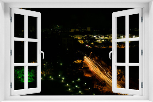 Fototapeta Naklejka Na Ścianę Okno 3D - traffic Long Exposure