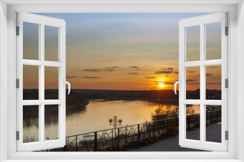 Fototapeta Naklejka Na Ścianę Okno 3D - sunset on the don river