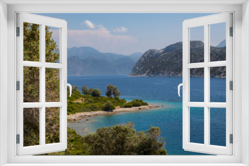 Fototapeta Naklejka Na Ścianę Okno 3D - Seascape of the Mediterranean coast of Turkey.