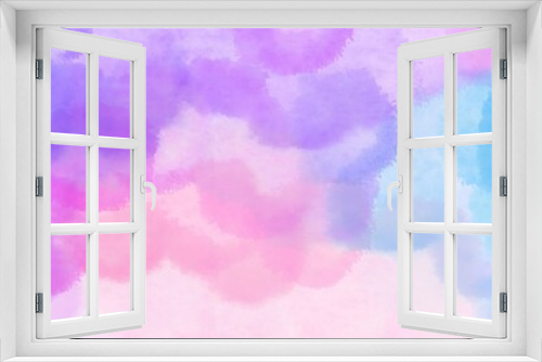 Fototapeta Naklejka Na Ścianę Okno 3D - square graphic with round style wide banner. lavender blue, light sky blue and pastel pink background with space for text or image
