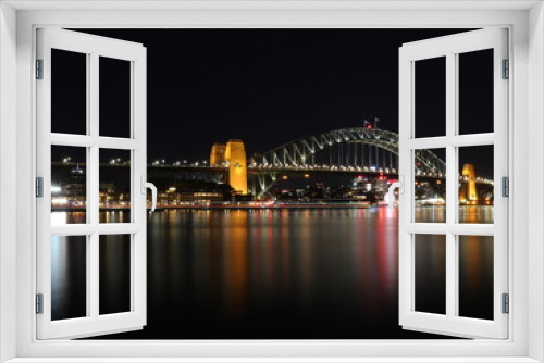 Fototapeta Naklejka Na Ścianę Okno 3D - sydney harbour bridge at night