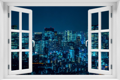 Fototapeta Naklejka Na Ścianę Okno 3D - 東京都市風景 夜景 Night view of Tokyo Japan