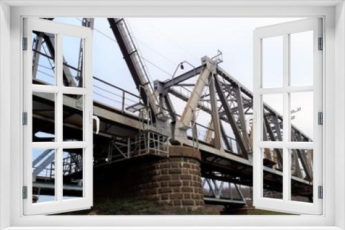 Fototapeta Naklejka Na Ścianę Okno 3D -  railway bridge over the river