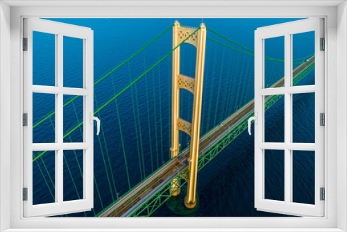 Fototapeta Naklejka Na Ścianę Okno 3D - Mackinac Bridge Golden Hour 7