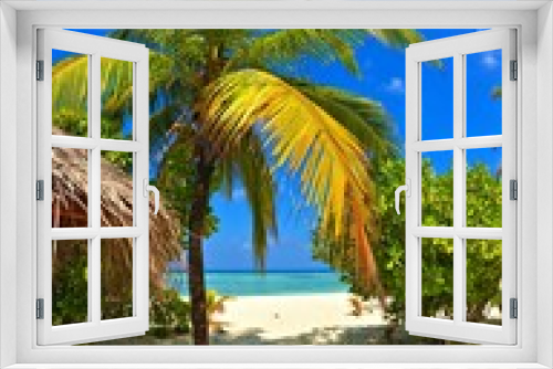Fototapeta Naklejka Na Ścianę Okno 3D - tropical hotel