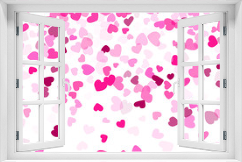 Hearts confetti flying vector background graphic design.