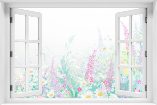 Fototapeta Naklejka Na Ścianę Okno 3D - Mini romantic pink spring flowers
