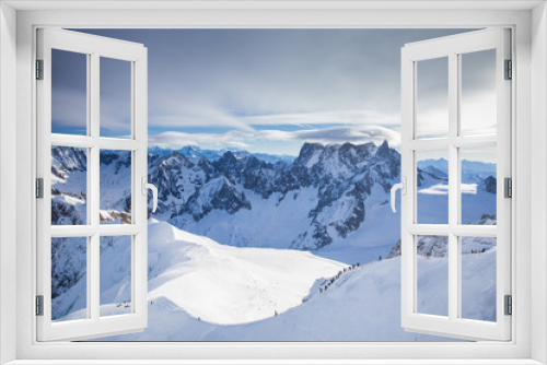 Fototapeta Naklejka Na Ścianę Okno 3D - Scenic Aiguille du Midi, Chamonix-France