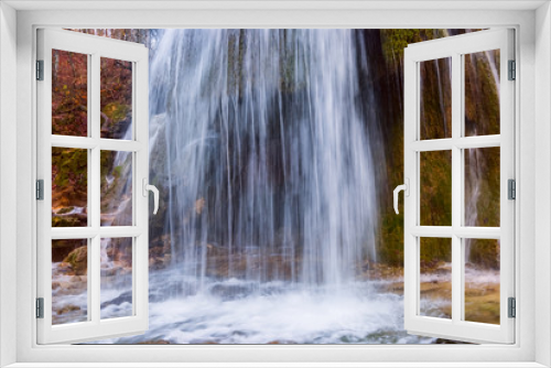 Fototapeta Naklejka Na Ścianę Okno 3D - closeup waterfall on a mountain river