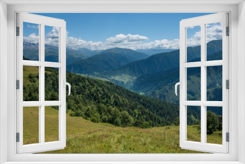 Fototapeta Naklejka Na Ścianę Okno 3D - Zuruldi mountains - popular trek in Svaneti, Georgia. 