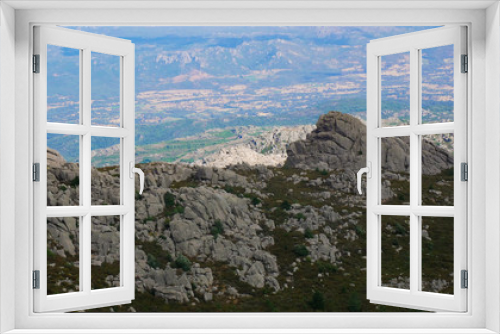 Fototapeta Naklejka Na Ścianę Okno 3D - mountains and blue sky