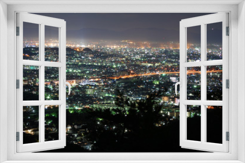 Fototapeta Naklejka Na Ścianę Okno 3D - 福岡市片江展望台からの夜景