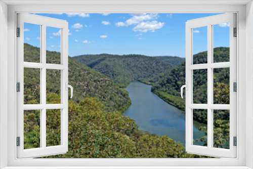 Fototapeta Naklejka Na Ścianę Okno 3D - Naa Badu Lookout in Berowra Valley National Park gives a beautiful panoramic view on Berowra Creek, New South Wales, Australia