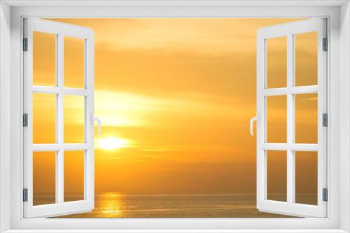 Fototapeta Naklejka Na Ścianę Okno 3D - Orange sunset