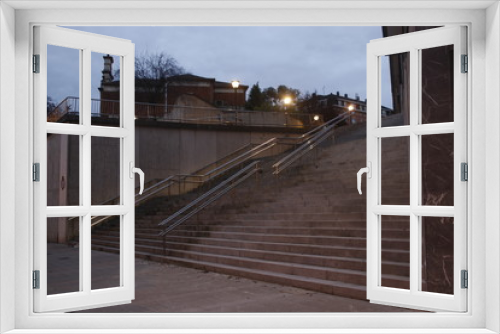 Fototapeta Naklejka Na Ścianę Okno 3D - Stairs in the city