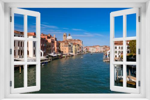 Fototapeta Naklejka Na Ścianę Okno 3D - ベネチア 大運河と街並み スカルツィ橋から