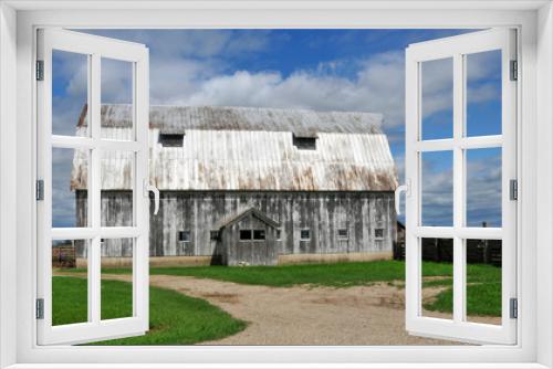 Fototapeta Naklejka Na Ścianę Okno 3D - White and Silver Barn