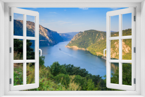 Fototapeta Naklejka Na Ścianę Okno 3D - Danube river summer landscape