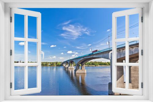 Fototapeta Naklejka Na Ścianę Okno 3D - Bridge on the Volga river