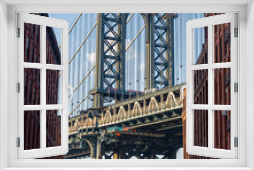 Fototapeta Naklejka Na Ścianę Okno 3D - Manhattan Bridge from DUMBO