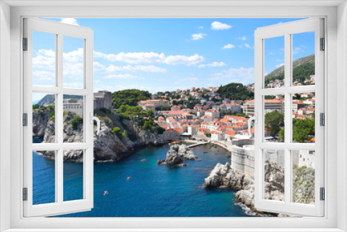 Fototapeta Naklejka Na Ścianę Okno 3D - Beautiful Summer Day Outside the City Walls of Dubrovnik, Croatia