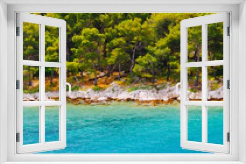 Fototapeta Naklejka Na Ścianę Okno 3D - Splendid seascape of lagoon near Tribunj village. Location Dalmatia region, Croatia, Europe.