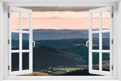 Bieszczady Mountains in the autumn mood.