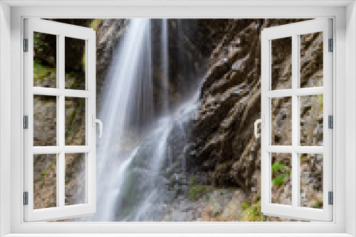 Fototapeta Naklejka Na Ścianę Okno 3D - Wasserfall am Scharnbach in Weissbach, Berchtesgaden