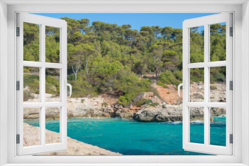 Fototapeta Naklejka Na Ścianę Okno 3D - Cala Mitjana, une des plus belle plage de Minorque, îles Baléares