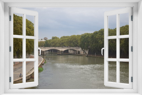 Fototapeta Naklejka Na Ścianę Okno 3D - Tiber river, Rome