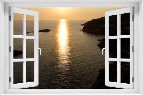Fototapeta Naklejka Na Ścianę Okno 3D - Sunset in Ulcinj coastline, Montenegro
